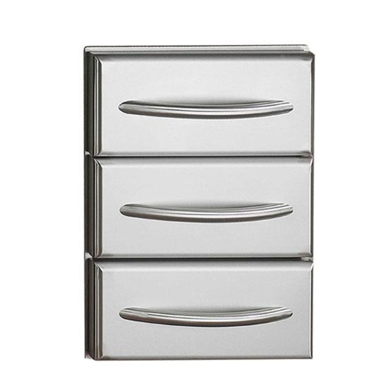 Napoleon Bbq N3700360 Flat Stainless Steel Built-In Triple Drawer Set
