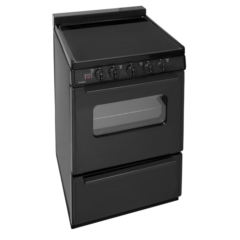 Premier ECS2X0BP 24 in. Freestanding Smooth Top Electric Range in Black