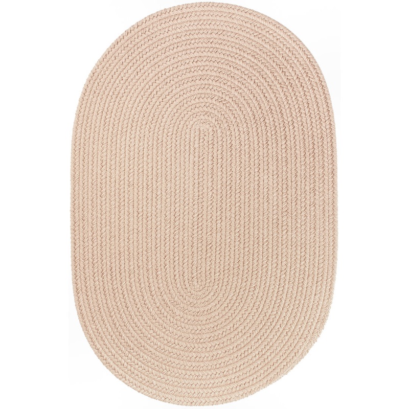 Smyth Hand Braided Beige Indoor/Outdoor Area Rug August Grove Rug Size: Oval 3′ x 5′