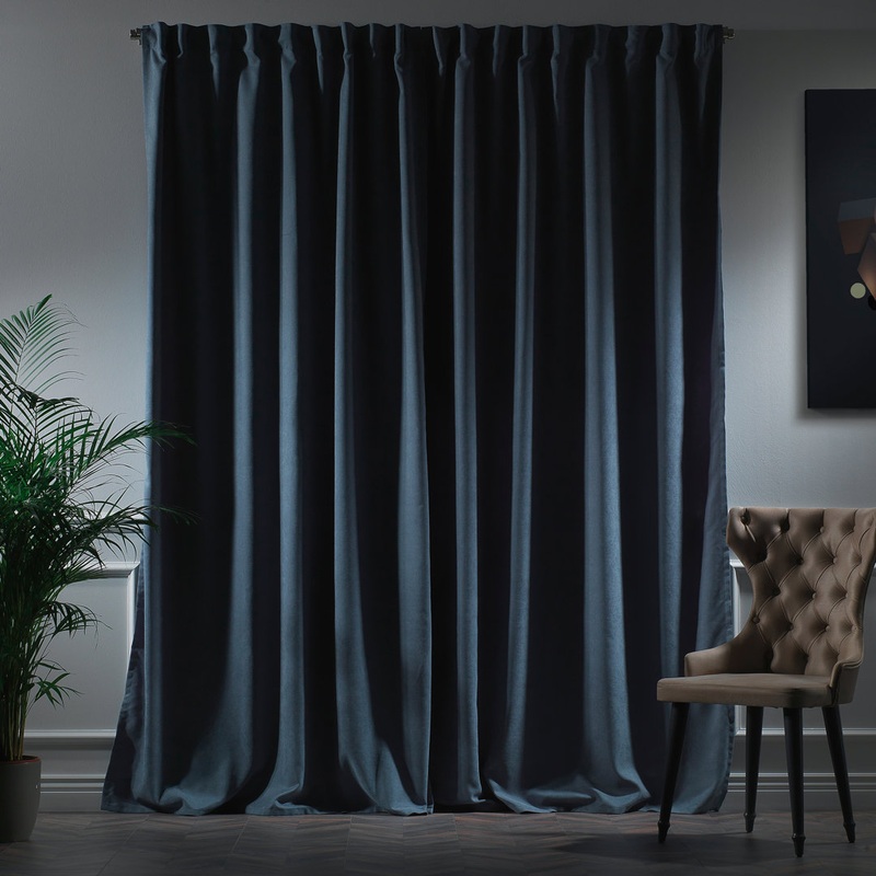 Extra wide x Extra Long Custom Made DecorativeSinglePanel Lilijan Home & Curtain Curtain Color: Sky Blue Size per Panel: 100″ W x 216″ L