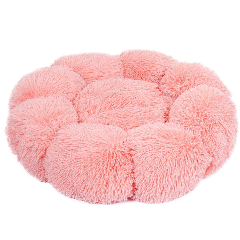 Flower-Shaped Calming Pet Bed For Dogs Cats Tucker Murphy Pet Color: Pink Size: Medium (31.5″ W x 31.5″ D x 5.9″ H)