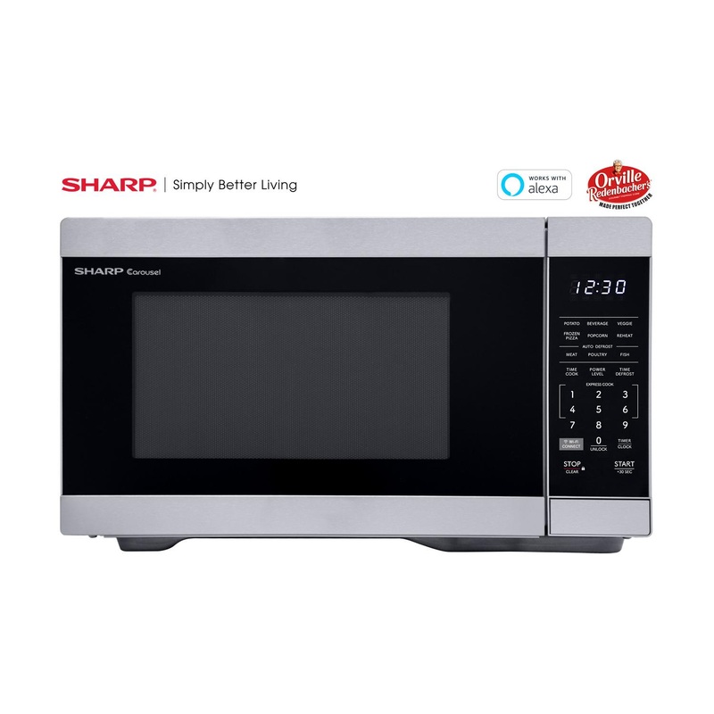 SMC1169KS Sharp 1.1 cu. ft. 1000W Smart Stainless Steel Countertop Microwave Oven