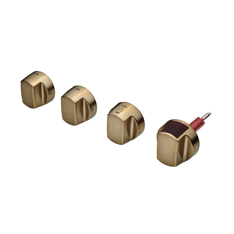 Wolf 9056274 48″ And 60″ Dual Fuel Brushed Brass Knob Kit