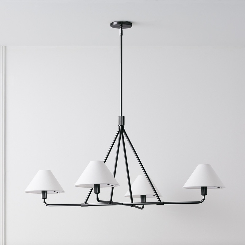 Beatrix Chandelier Linen Shades