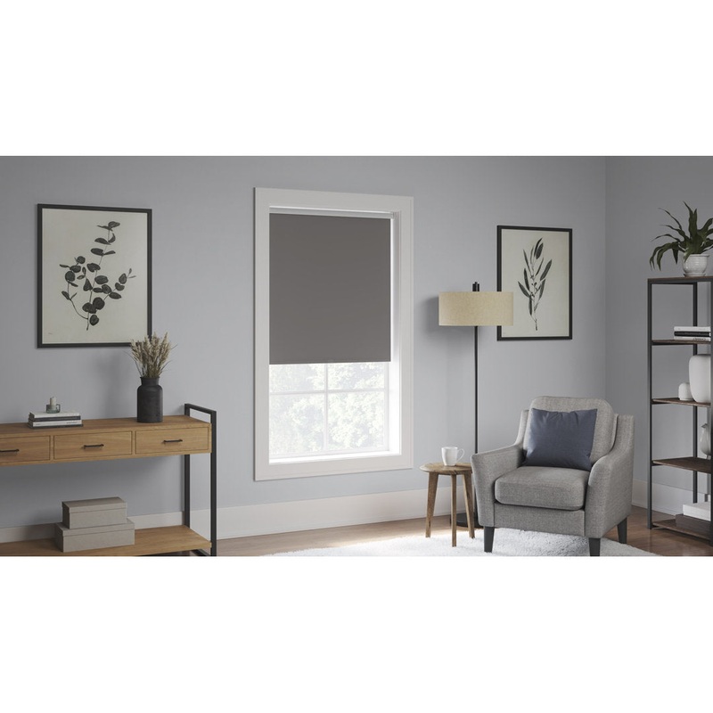 Blackout Cordless Roller Shade Symple Stuff Color: Dark Gray Blind Size: 46″W x 74″L