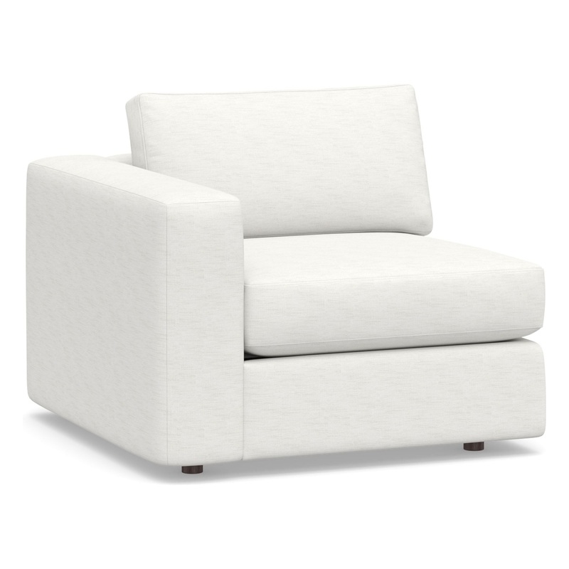 Build Your Own Carmel Square Wide Arm Upholstered Left Arm Chair
