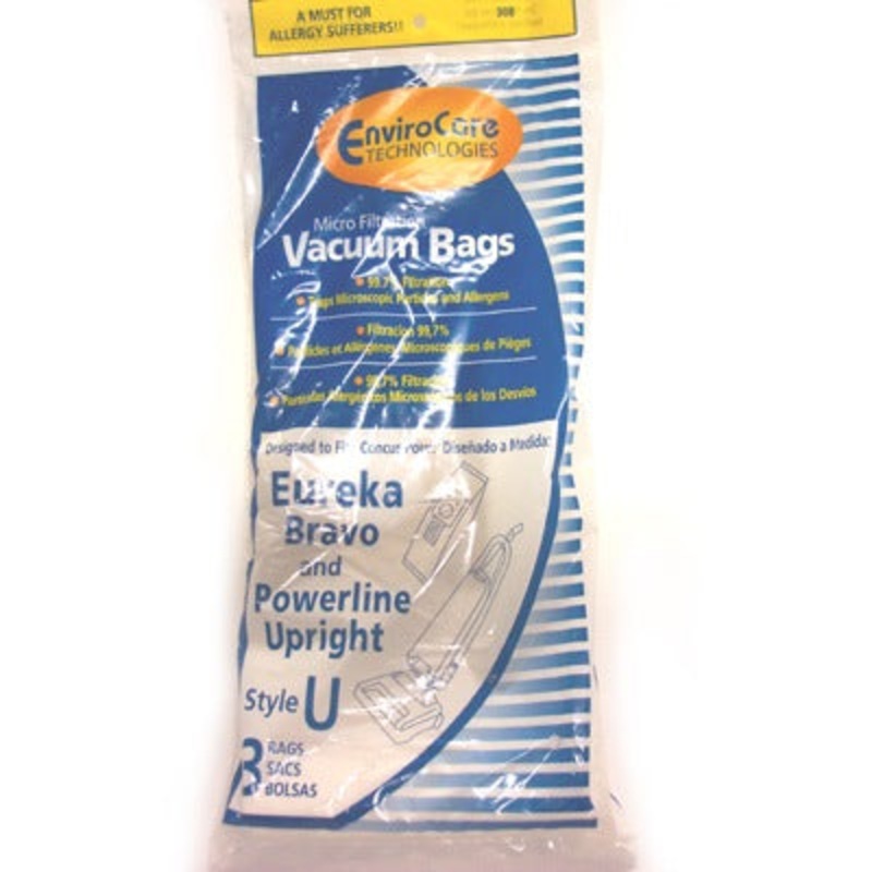 Eureka Style U Vacuum Bags Generic 3 pack