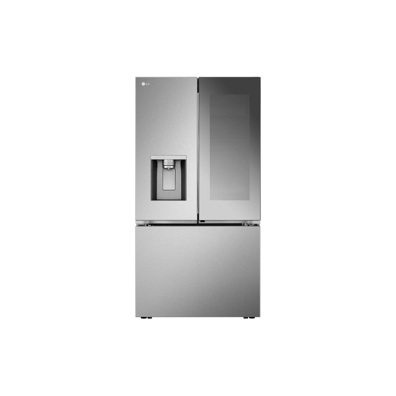 Lg 31 cu. ft. Smart Standard-Depth MAX French Door Refrigerator with Four Types of Ice and Mirror InstaView