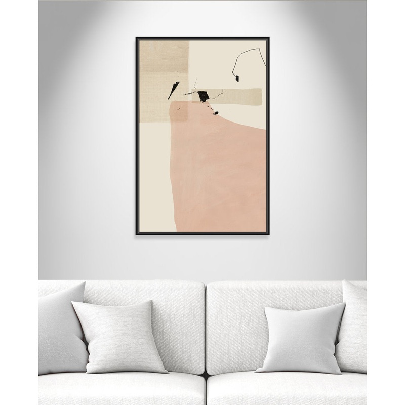 Soft Tempo – Floater Frame Painting on Canvas Joss & Main Frame Color: Black Framed Size: 37.5″ H x 25.5″ W