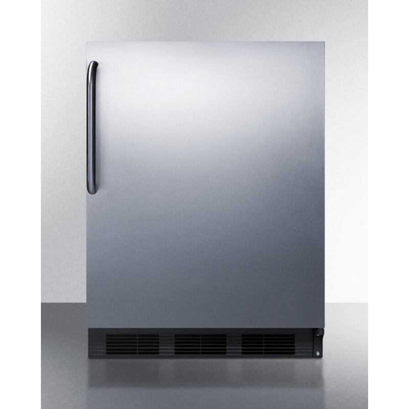 Summit AL752BCSS Ada Compliant Built-In Undercounter All-Refrigerator For General Purpose Use, Auto Defrost W/Ss Wrapped Exterior And Towel Bar Handle