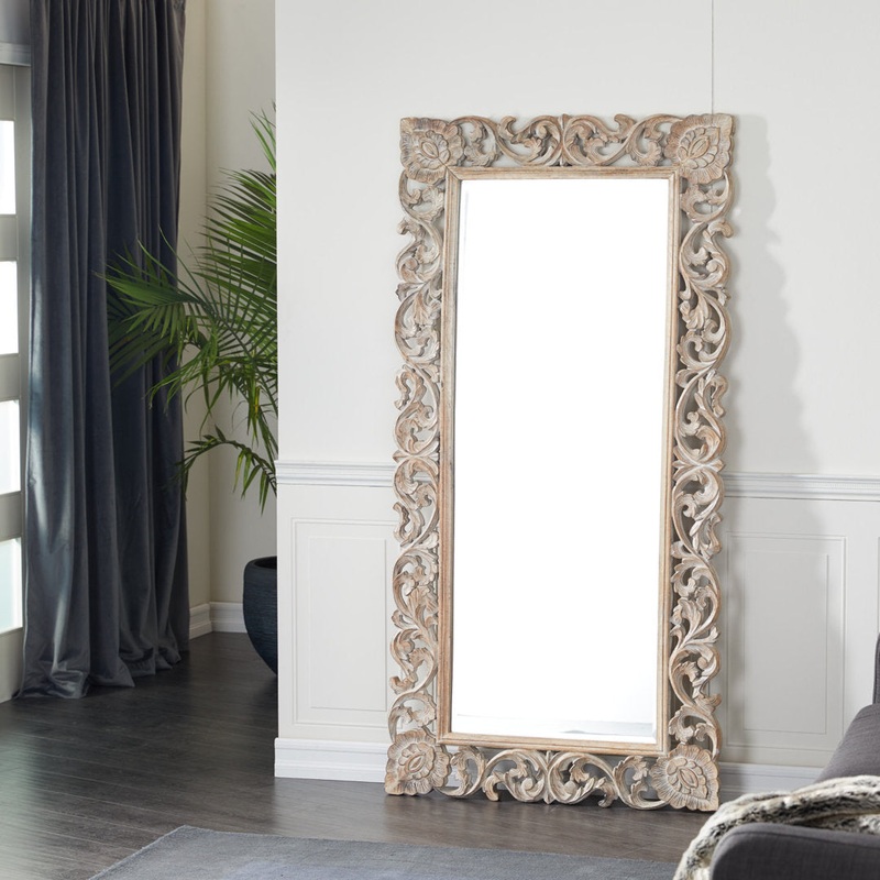 Talleyville Mango Wood Traditional Full Length Mirror One Allium Way