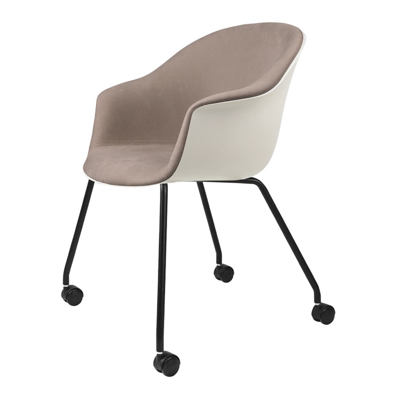 Bat Meeting Chair 4 legs Base with Castors – Front Upholstered