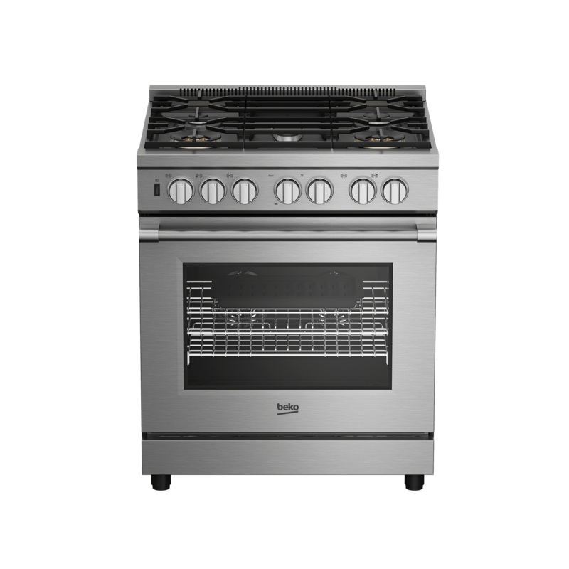 Beko PRGR34552SS 30″ Stainless Steel Pro-Style Gas Range