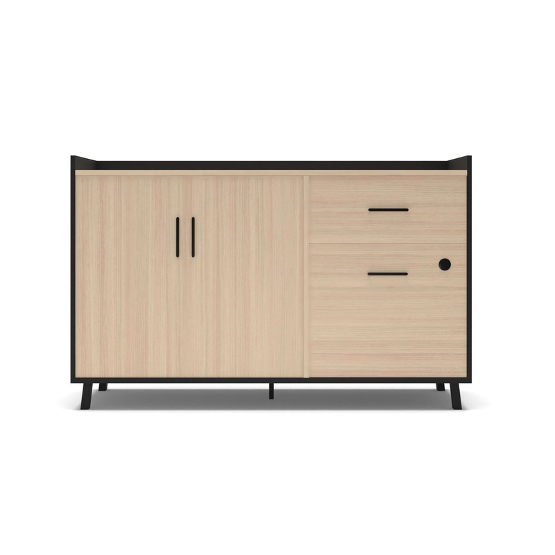 Kozack 2 Drawer 1 Shelf Filing Credenza