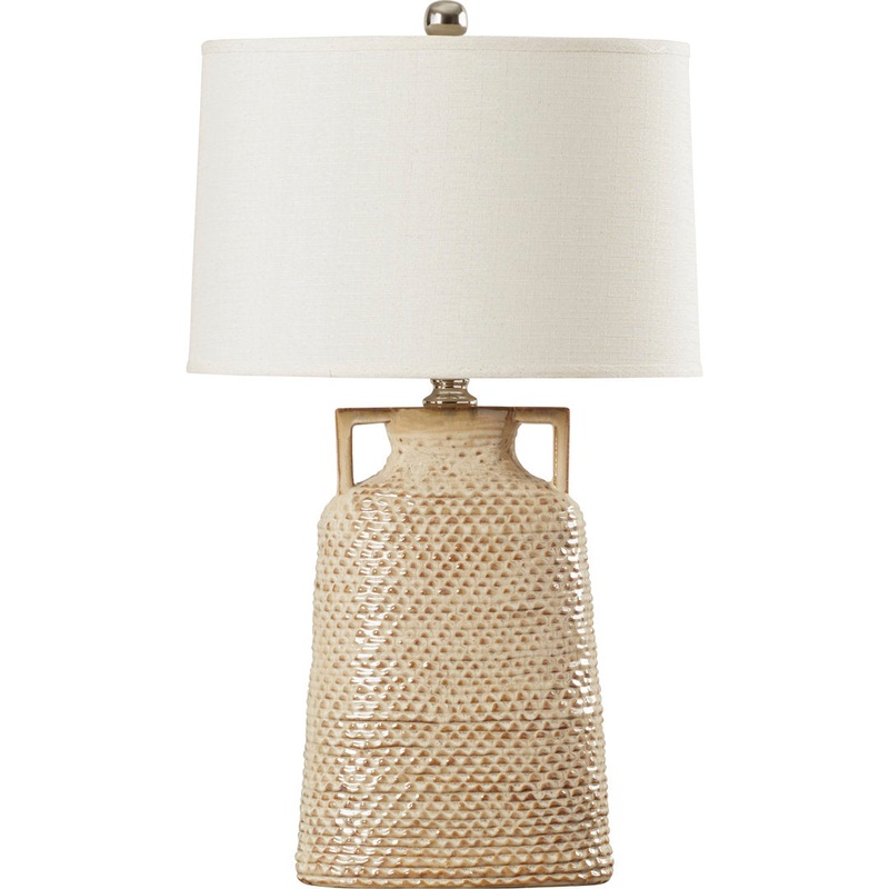 Acker 34″ Charring Cream Glaze Table Lamp Birch Lane