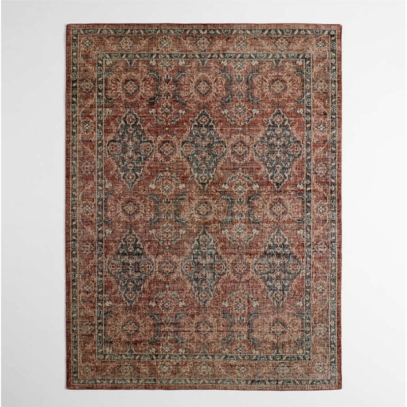 Amalfi Wool Traditional Rust Red Area Rug 9’x12′