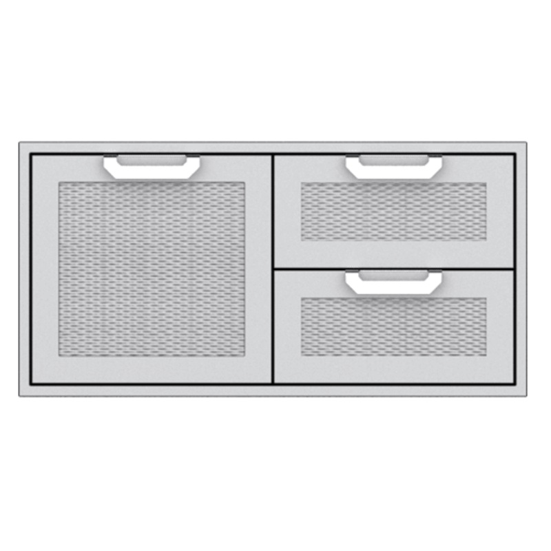 Hestan AGSDR42DG Hestan 42″ Double Drawer / Storage Door Combination Agsdr – Dark Grey (Custom Color: Pacific Fog)
