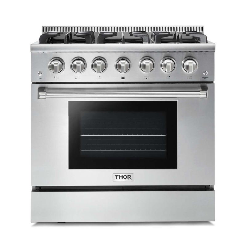 HRG3618U Thor Kitchen 36-inch Professional Gas Range – Hrg3618u
