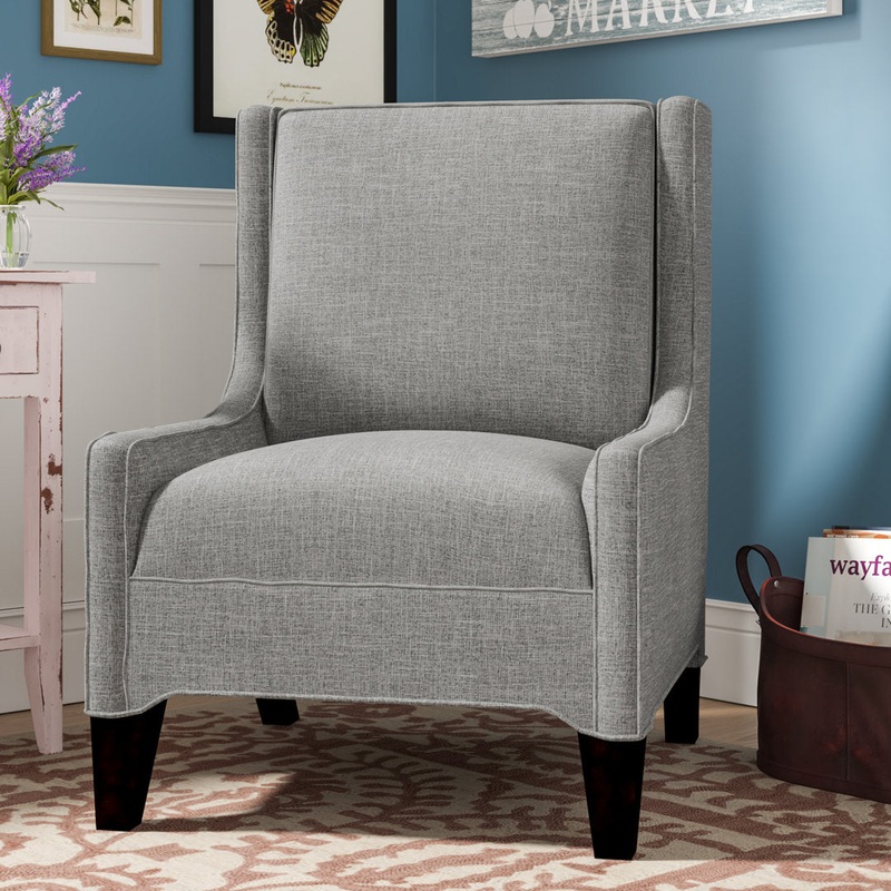 Lucy 26″ W Slipper Chair Edgecombe Furniture Body Fabric: Antic Slate
