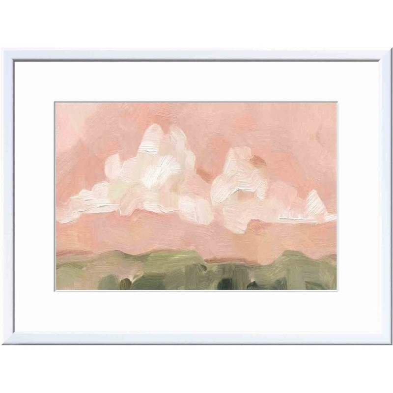 Pink Haze Sunset I by Emma Scarvey – Picture Frame Painting Sand & Stable Frame Color: Espresso Size: 36″H x 24″W