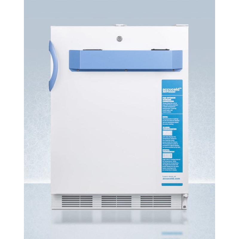 Summit VT65MLBI7MED2ADA Built-In Undercounter Ada Compliant Medical/Scientific -25 C Capable All-Freezer With Front Control Panel Equipped With A Digital Thermostat And Nist Calibrated Thermometer/Alarm