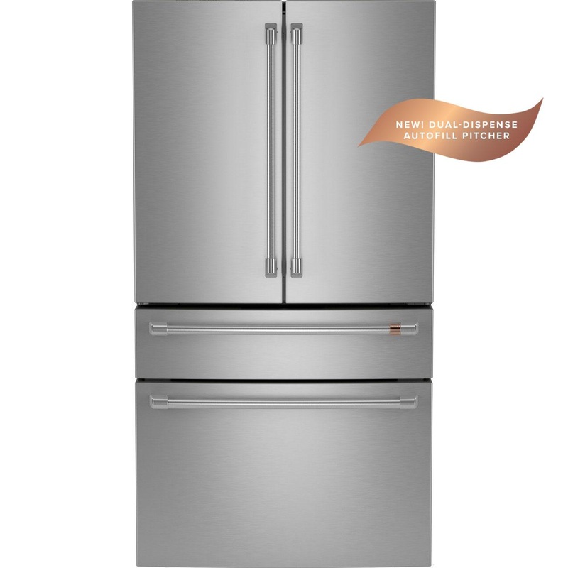 Cafe CJE23DP2WS1 Caf Energy Star 23.2 Cu. Ft. Smart Counter-Depth 4-Door French-Door Refrigerator With Dual-Dispense Autofill Pitcher