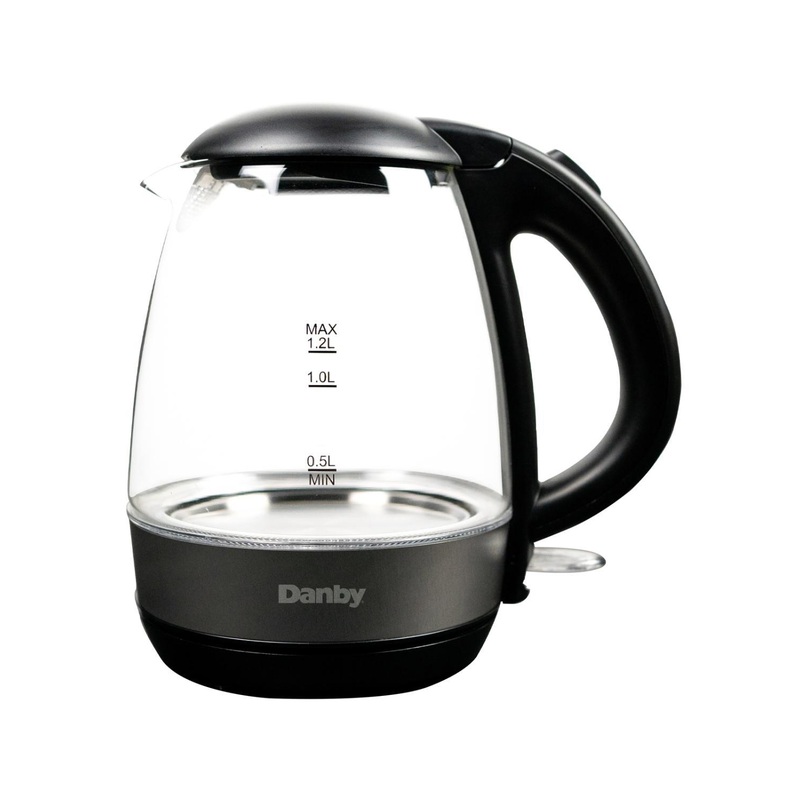 DBKT12013BD11 Danby 1.2L Glass Kettle in Black