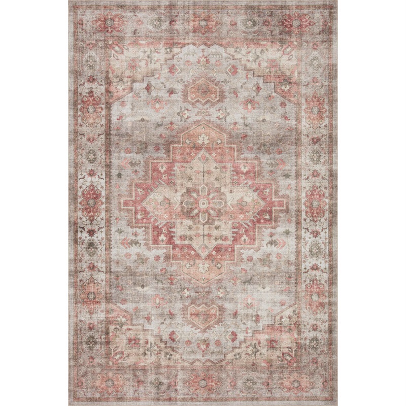 Jujhar Oriental Dove/Spice Area Rug Bungalow Rose Rug Size: Rectangle 2′ x 5′