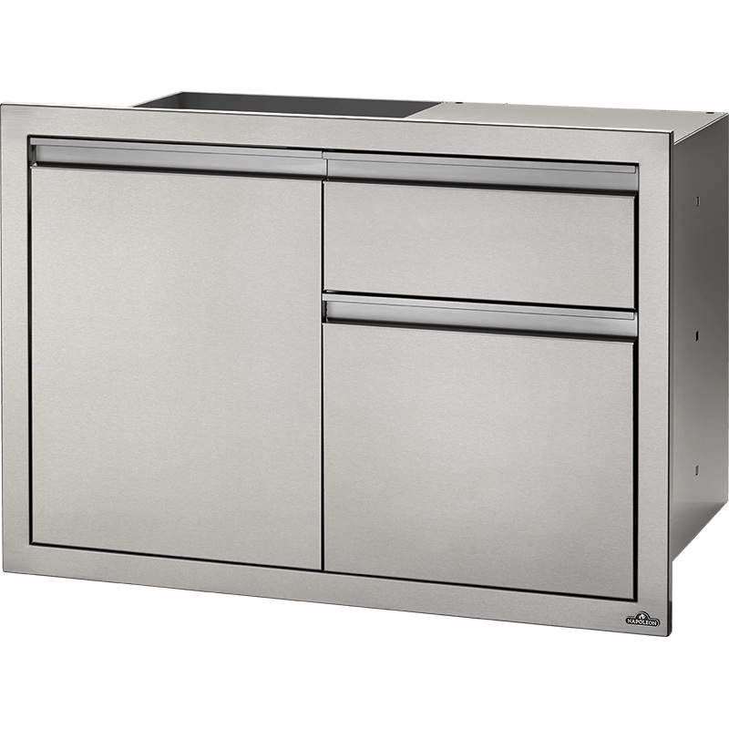 Napoleon Bbq BI36241D1W 36 x 24 inch Single Door & Waste Bin Drawer and Waste Bin Drawer, Stainless Steel