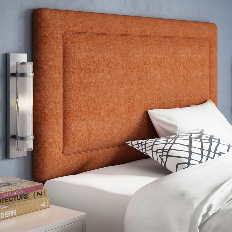 Rowberrow Upholstered Panel Headboard Mercury Row Size: Queen Upholstery: Zuma Atomic Textured Linen