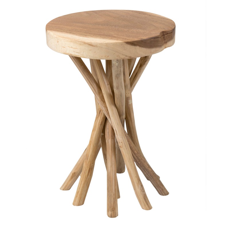 Selah Solid Wood Pedestal End Table Sand & Stable Table Base Color: Natural