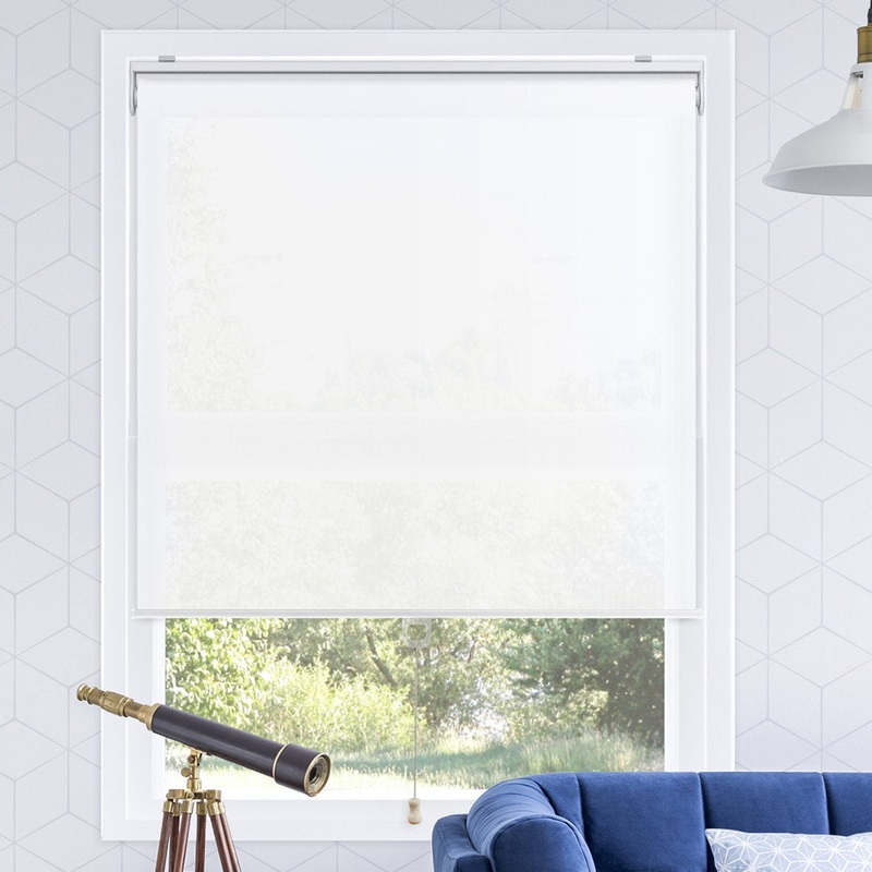 Shaunna Snap-N’-Glide Cordless Room Darkening Roll-up Shade Symple Stuff Color: Urban White Blind Size: 72″W x 72″L
