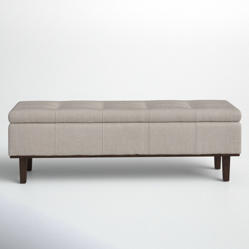 Colter Upholstered Flip Top Storage Bench Joss & Main Color: French Beige Basketweave