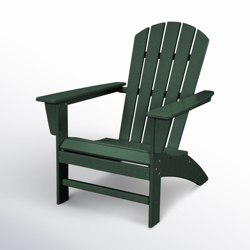 Nautical Adirondack Chair POLYWOOD Color: Green