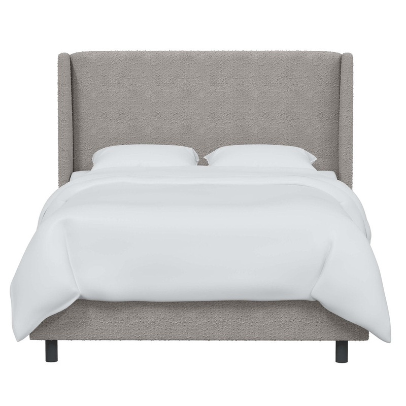 Tilly Upholstered Bed Joss & Main Color: Classic Elephant Boucle Size: Queen