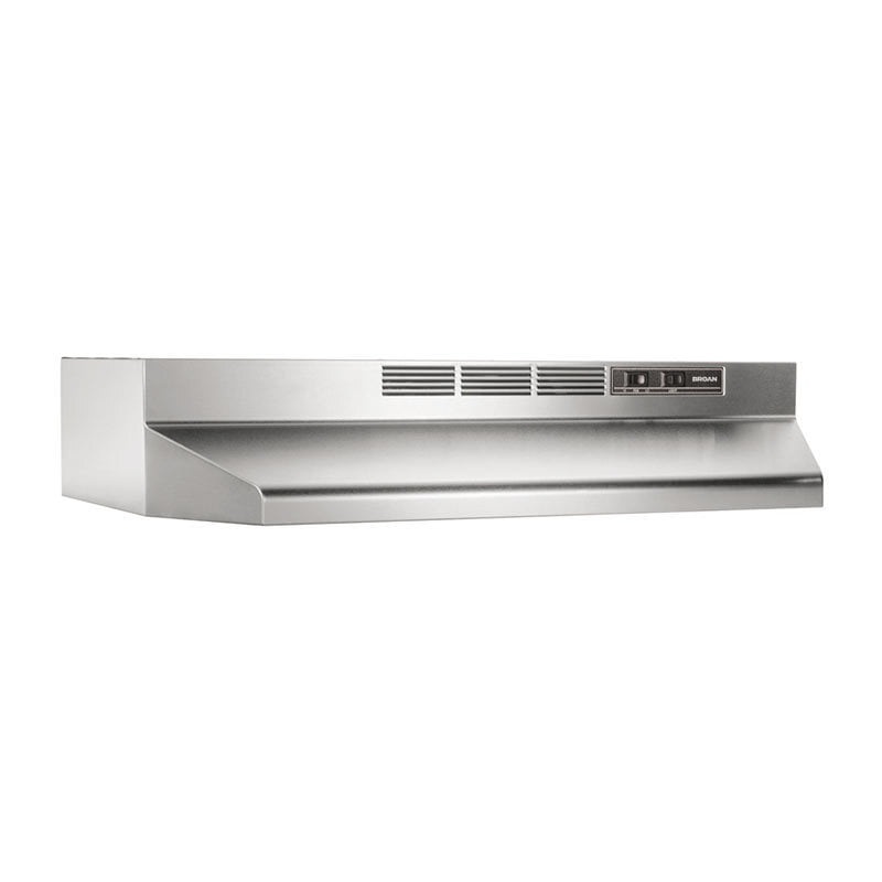 Broan 413004 30″ Ductless Under-Cabinet Range Hood With Light In Stainless Steel
