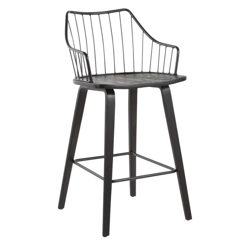 Lindauer Solid Wood Bar Stool