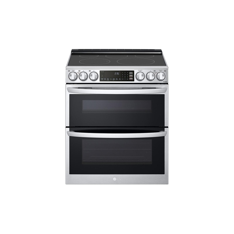 Lg LTEL7337F 7.3 Cu. Ft. Smart Instaview Electric Double Oven Slide-In Range With Probake Convection, Air Fry, And Air Sous Vide