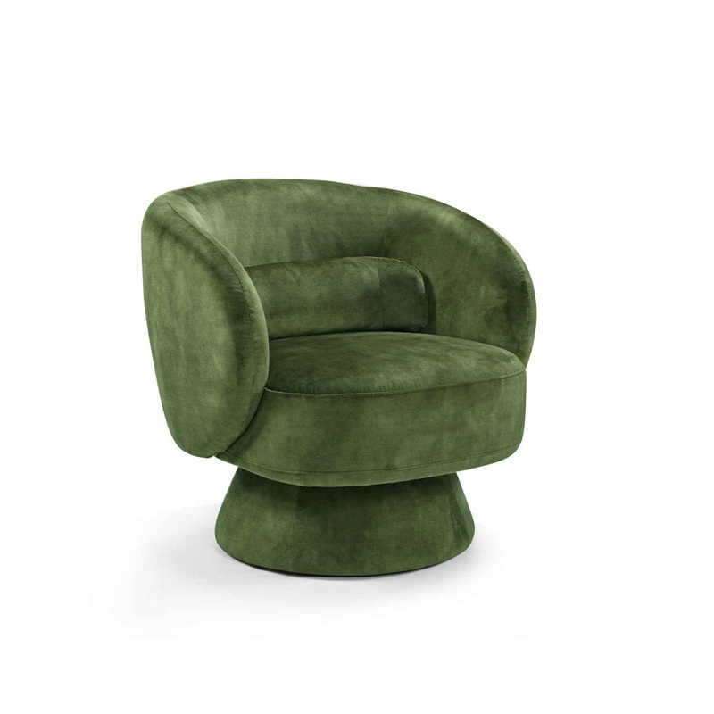 Saboor MINIMORE Modern Style Swivel Accent Chair Orren Ellis Fabric: Green Polyester Blend