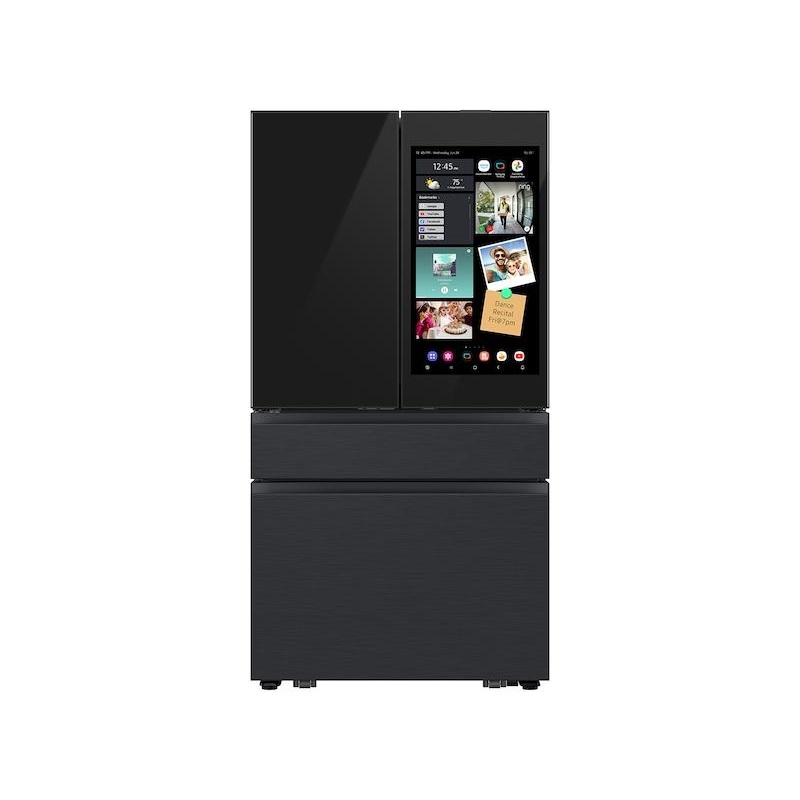 Samsung RF90F29AECE Bespoke 29 Cu. Ft. 4-Door French Door Refrigerator With Ai Family Hub+ & Ai Vision Inside In Charcoal Glass And Black/Charcoal