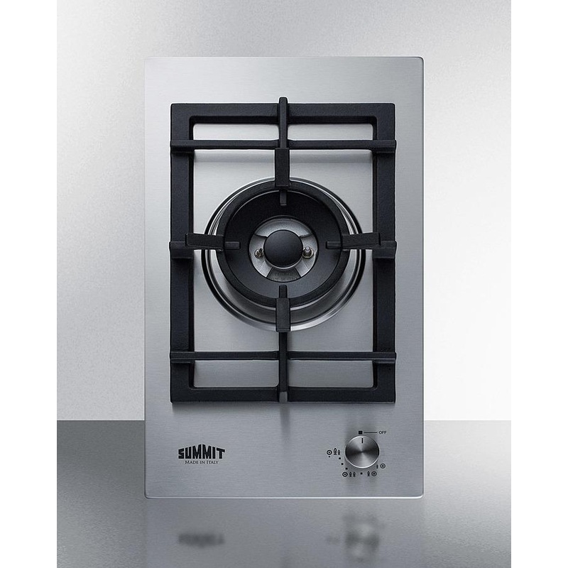 Summit GCJ1SS 12″ Wide 1-burner Gas Cooktop In Stainless Steel