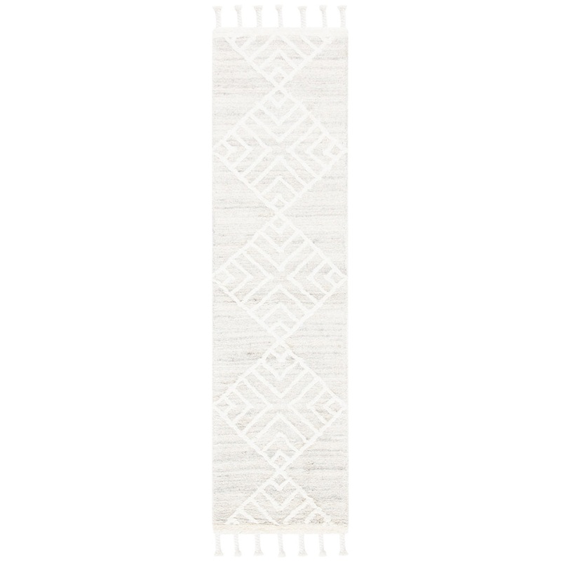 Adelia Geometric Hand Tufted Wool Beige Area Rug Steelside Rug Size: Runner 2’3″ x 8′