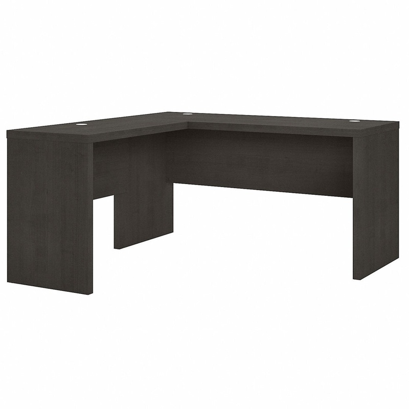 Echo L-Shape Desk Bush Business Furniture Color: Charcoal Maple