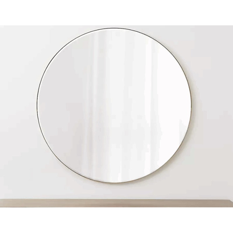 Edge Brass Round Wall Mirror