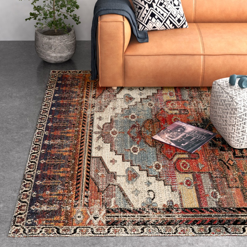 Haden Indoor/Outdoor Soft Power-Loomed Oriental Area Rug by Jaipur Living Steelside Rug Size: Rectangle 7’6″ x 9’6″