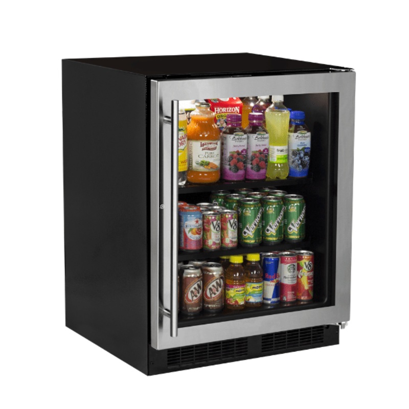 Marvel MARE124SG31A 24-In Low Profile Built-In High-Capacity Refrigerator With Door Style – Stainless Steel Frame Glass