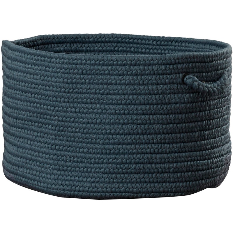 Braided Indoor/Outdoor Storage Basket Dovecove Color: Lake Blue Size: 12″ H x 18″ W x 18″ D