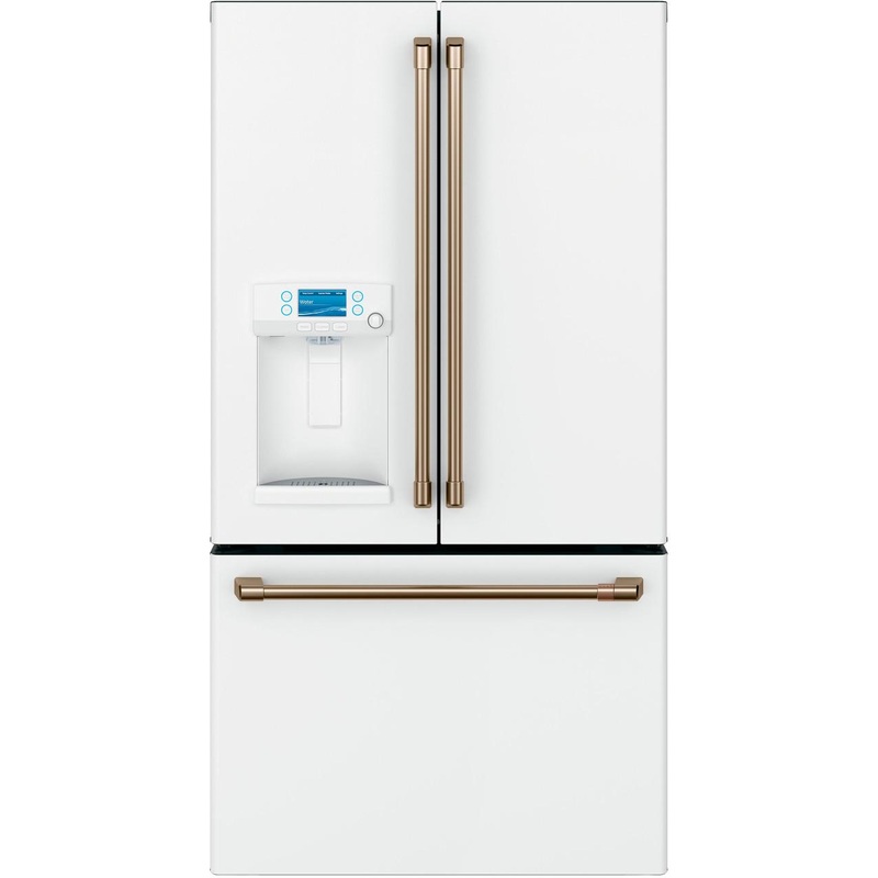 Cafe CYE22TP4MW2 CAF(EBACK) ENERGY STAR 22.1 Cu. Ft. Smart Counter-Depth French-Door Refrigerator with Hot Water Dispenser