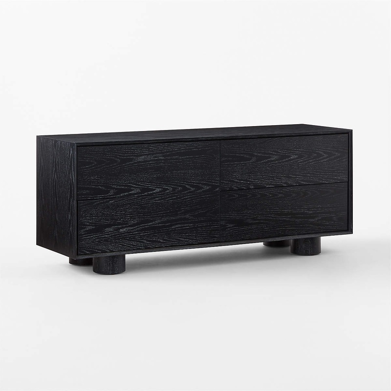 Cantar 4-drawer Cerused Black Oak Dresser