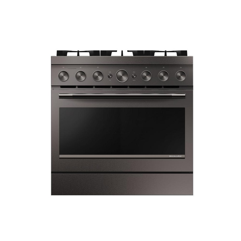 Kitchenaid KFGS936SBE Kitchenaid 36-Inch 6 Burner Commercial-Style Gas Range With No Preheat Air Fry Mode